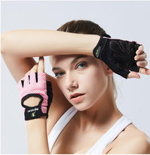 Load image into Gallery viewer, Summer men/women fitness gloves gym weightlifting cycling yoga bodybuilding training thin breathable non-slip half finger gloves