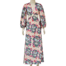 Load image into Gallery viewer, Fashion Women Maxi Dress Boho Style Long Sleeve Sundress Autumn Casual Floral Print Camouflag Skull Print Party Dress vestidos