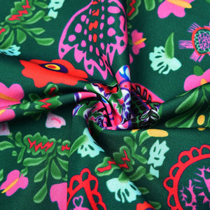 Women's Summer Boho Vintage Floral Print Deep V Neck Beach Mini Dresses