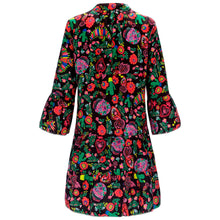 Load image into Gallery viewer, Women&#39;s Dresses Plus Size Loose Print Long Sleeve V-Collar Button Mini Dress