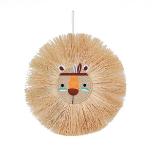 Home decoration Tapestry Handwoven Cartoon Lion Hanging Decorations Cute Animal Head Ornament Children room Wall Hanging