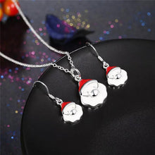 Load image into Gallery viewer, Christmas Jewelry Set Santa Claus Cute Earrings Necklace Kit