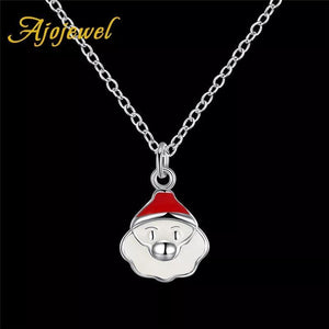 Christmas Jewelry Set Santa Claus Cute Earrings Necklace Kit