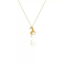 Load image into Gallery viewer, 12pc/lot free ship N36-027 lovely animal stainless steel jewelry small size David s deer charm necklace