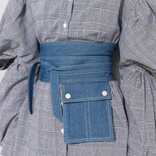 Load image into Gallery viewer, Denim Pocket Style Girdle Belt