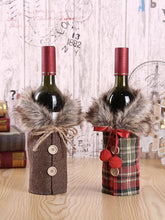 Load image into Gallery viewer, Christmas Red Wine Bottle Clothes Restaurant Decoration Props Bow Wine Bottle Set