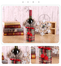 Load image into Gallery viewer, Christmas Red Wine Bottle Clothes Restaurant Decoration Props Bow Wine Bottle Set