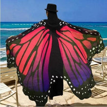 Load image into Gallery viewer, Chiffon Beach Butterfly Wing Print Shawl For Women