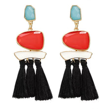 Load image into Gallery viewer, Trend Boho Vintage Statement Jewelry Ethnic Fringe Earrings Pendientes Mujer Moda Long Tassel Earring for Xmas party