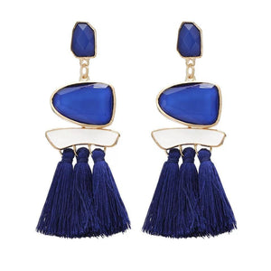 Trend Boho Vintage Statement Jewelry Ethnic Fringe Earrings Pendientes Mujer Moda Long Tassel Earring for Xmas party