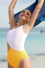 Load image into Gallery viewer, Colorblock Stitching Sexy Strapless One Piece Swimsuit