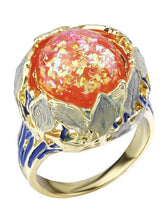 Load image into Gallery viewer, Flower Stone Opal Anel Exaggerated Personality Fabulous Gold Anillos Ring