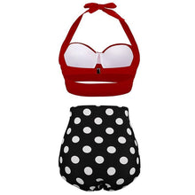 Load image into Gallery viewer, Polka Dot Sexy Women High Waist Bottom Bikini Swimwear Bikini Set