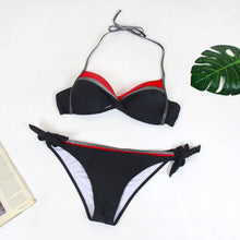 Load image into Gallery viewer, 5 Colors Contract Color Bikini Set Sexy Cute Bow Low Waist Bikini Swimwear Beachwear