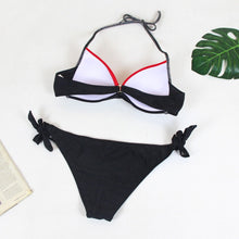 Load image into Gallery viewer, 5 Colors Contract Color Bikini Set Sexy Cute Bow Low Waist Bikini Swimwear Beachwear