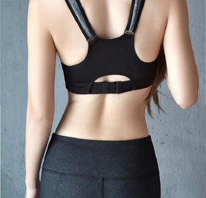 Hot Women Zipper Push Up Sports Bras Vest Underwear Shockproof Breathable Gym Fitness Athletic Running Yoga