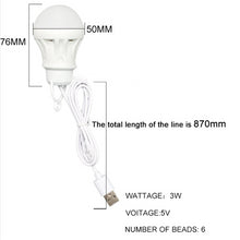 Load image into Gallery viewer, LED Lantern Portable Camping Lamp Mini Bulb 5V USB Power Book Light Reading Student Study Table Lamp Super Birght for Outdoor