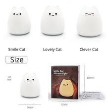 Load image into Gallery viewer, LED Night Lamp Touch Sensor Cat Silicone Animal Light  Colorful Child Holiday Gift Sleepping Creative Bedroom Desktop Decor Lamp