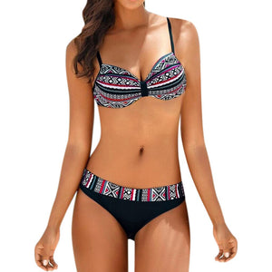 Women Sexy Bikini Sets Triangle Print Fashion Swimwear