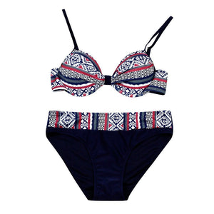 Women Sexy Bikini Sets Triangle Print Fashion Swimwear