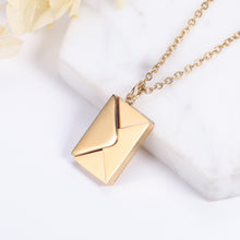 Load image into Gallery viewer, Love Letter Envelope Pendant Necklace Customized Stainless Steel Jewelry Confession Love You for Valentine Day Mother Day Gift