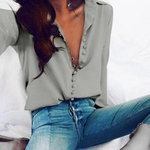 Load image into Gallery viewer, Popular Womens Fashion Casual Solid Long Sleeves Blouse