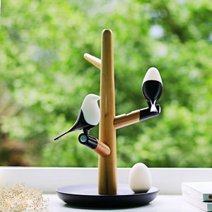 Magpie Bird USB Charger Night Light Intelligent Vibration Induction LED Desk Lamp Small Eggs LED Light Home Decor Lamp Gifts