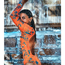 Load image into Gallery viewer, New Color Print One-Piece Swimsuit Long Sleeve Swimwear Sports Backless Women's Swimming Bathing Suit Beach Wear Bather Surfing