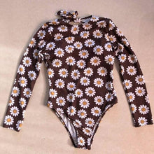 Load image into Gallery viewer, New Floral One-Piece Swimsuit Closed Long Sleeve Swimwear Sports Women's Swimming Bathing Suit Beach Bather Surfing Swim Wear