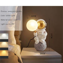 Load image into Gallery viewer, Nordic LED personality astronaut moon children&#39;s room wall lamp kitchen dining room bedroom study balcony aisle lamp decoration