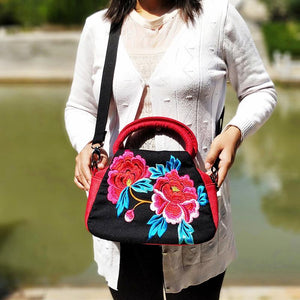 National embroidery bag linen bag handbag fabric