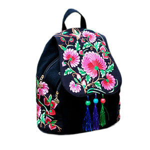New Joker Canvas Backpack Female Simple Embroidery  Backpack