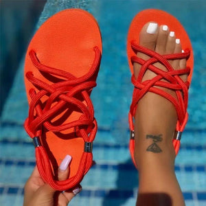 women's solid color beach sandals