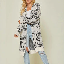 Load image into Gallery viewer, Sweater cardigan jacket chunky women design feel small jacquard knit