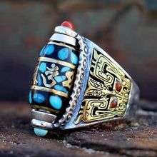 Load image into Gallery viewer, Tibetan men&#39;s and women&#39;s pattern six word truth retro finger ring