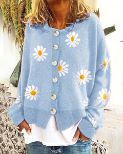 Autumn and Winter New Sweater Ladies Embroidered Knitted Cardigan Sweater