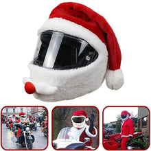 Load image into Gallery viewer, Motorcycle helmet christmas hat outdoor crazy funny santa claus motorcycle helmet cover christmas