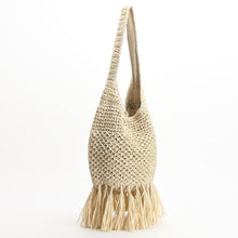 Load image into Gallery viewer, Tassel straw bag woven bag rattan shoulder bag new cross-border beach bag women