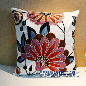 Ethnic style embroidered throw pillows sofa cushions  cushions pillow covers, no core