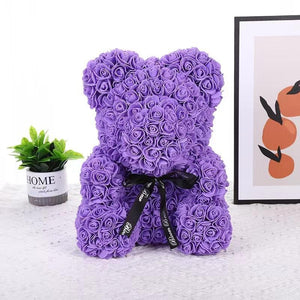 Everlasting Flower Christmas Birthday Gift Creative Foam Soap Flower Rose Flower Bear