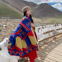 Load image into Gallery viewer, Ethnic style shawl blanket warm cloak cloak Tibetan Scarf