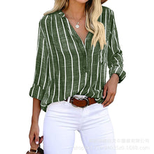 Load image into Gallery viewer, Simple Fashion Printed Striped Shirt Woman