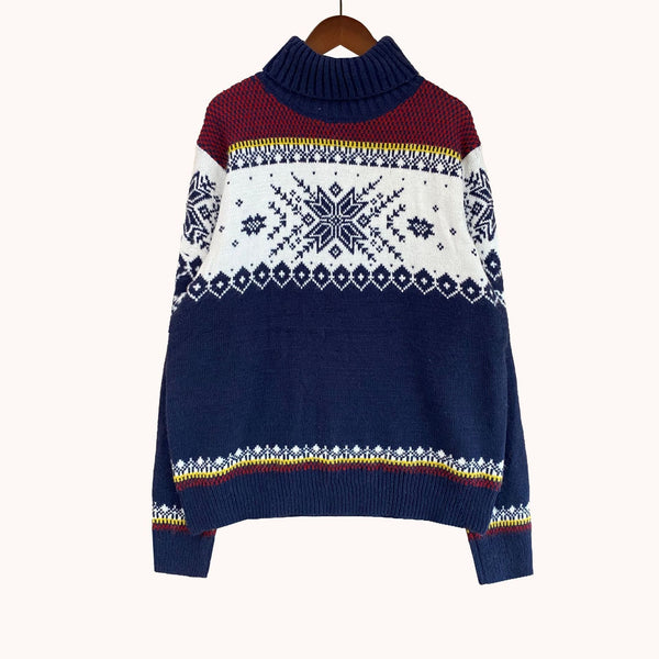 Knitwear sweater women's autumn and winter new loose high neck long sleeve couple Christmas Sweater