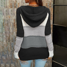 Load image into Gallery viewer, Cardigan Lace Sweater Long Sleeve Contrasting Color Stitching Ladies coat