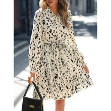 Load image into Gallery viewer, Summer Fashion Printed Long Sleeved Waist Slimming Dress