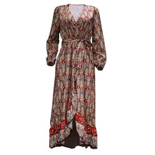 Load image into Gallery viewer, Spot Women Dress Autumn New Long-sleeved Swing Bohemian Print Dress