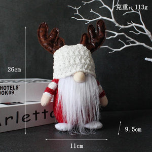 Christmas antler Rudolph elk faceless Old Man Doll dwarf doll decoration