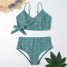 Load image into Gallery viewer, New Floral Bikini Split Swimsuit