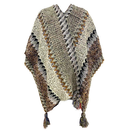 Ethnic spring autumn and winter thick blanket cloak knitted shawl scarf