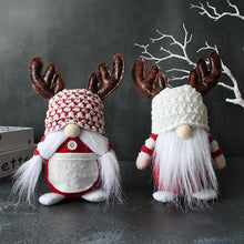 Load image into Gallery viewer, Christmas antler Rudolph elk faceless Old Man Doll dwarf doll decoration